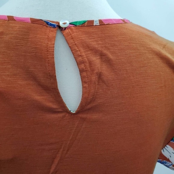 Women's Anthropologie Dolan Left Coast Collection Pleated Top Terra Cotta - Picture 4 of 4